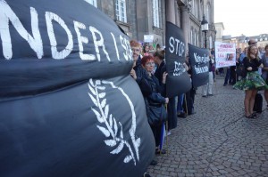 11.8.2014 Stop krigen mod Gaza. Christiansborg.